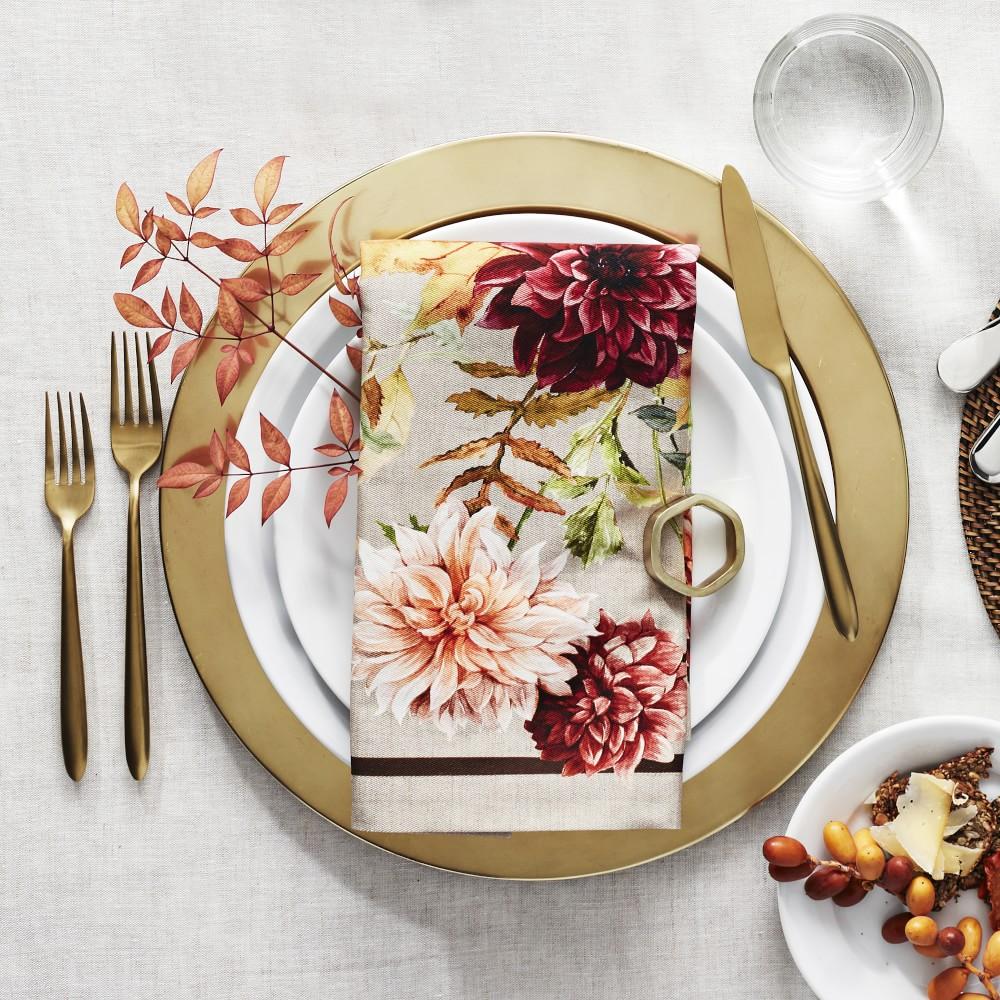 Floral charger plates top